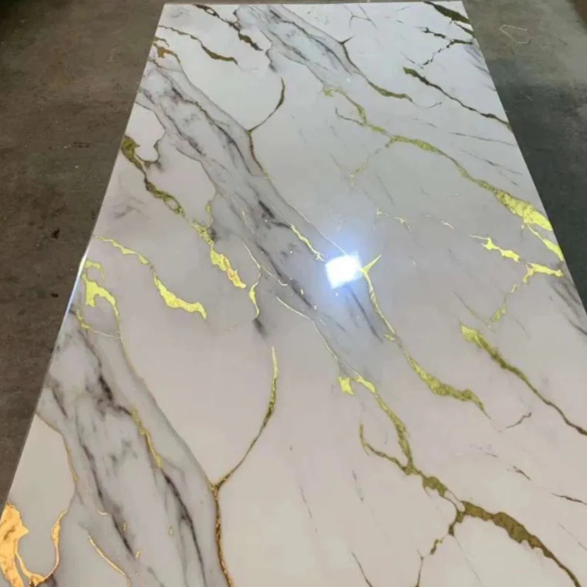 Marble Sheet Sticker | White, Grey & Gold |