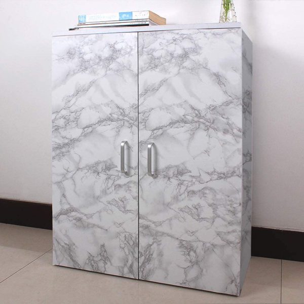 Marble Sheet Sticker | White & Grey 60x200