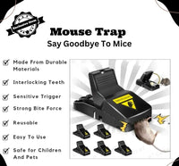 Heavy Duty Plastic Mouse Trap | Reusable Mouse Catcher | Best Quality Mouse Trap - Trap For Mouse - Pack of 1