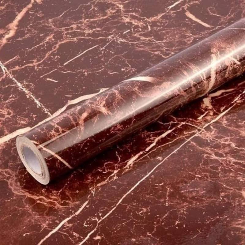 Marble Sheet Sticker Autumn Brown Design