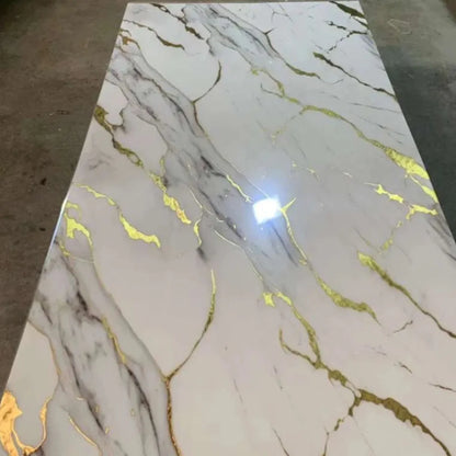 Marble Sheet Sticker | White, Grey & Gold |