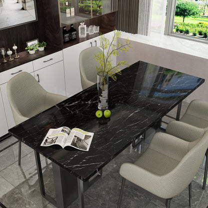 Marble Sheet Sticker | Black & Grey | 60x200