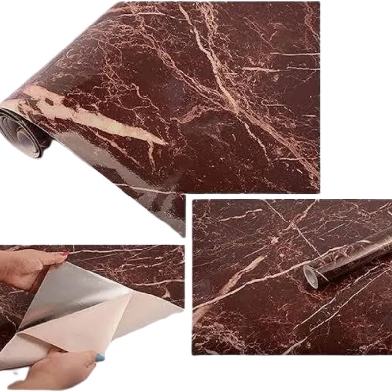 Marble Sheet Sticker Autumn Brown Design