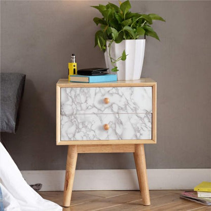 Marble Sheet Sticker | White & Grey 60x200